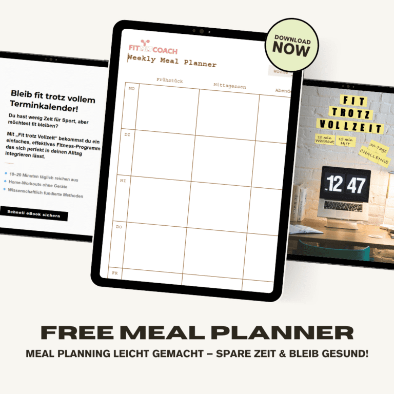 Kostenlose Meal Plan Vorlage als PDF