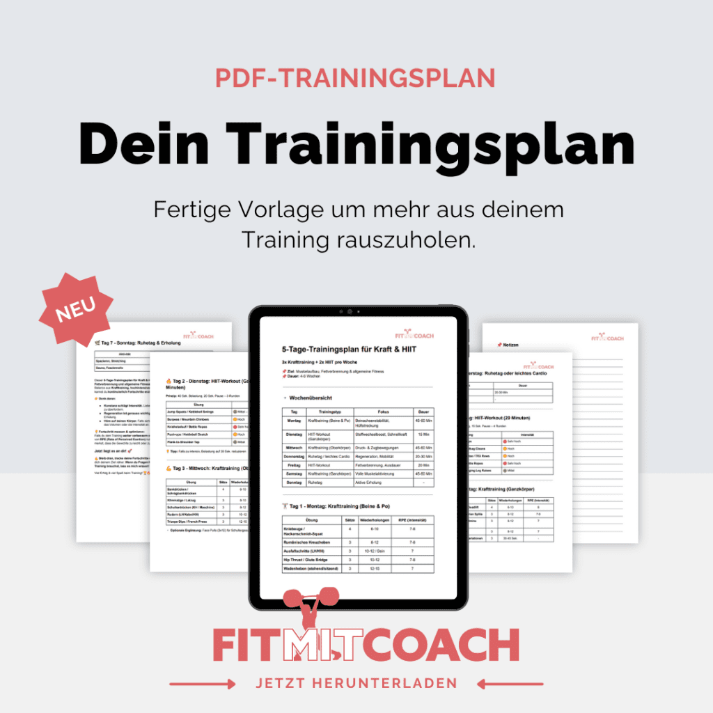 Kostenlose Trainingsplan Vorlage als PDF